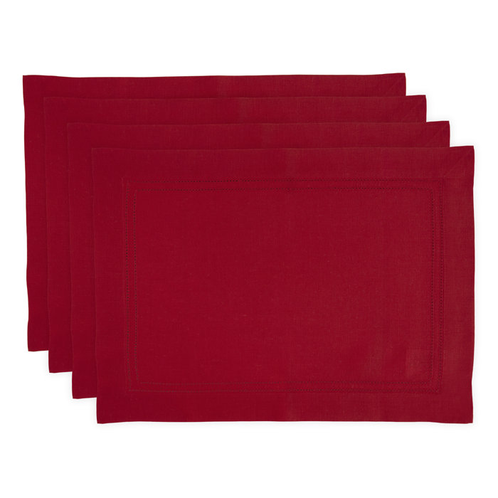 Solino Home Double Hemstitch 100 Pure Linen Placemats Wayfair